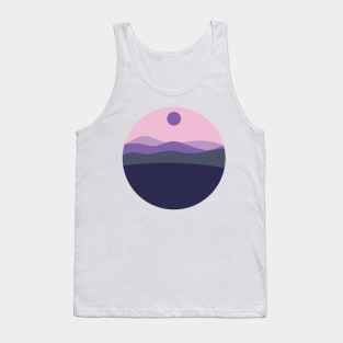 Mountain purple view illustration Tank Top